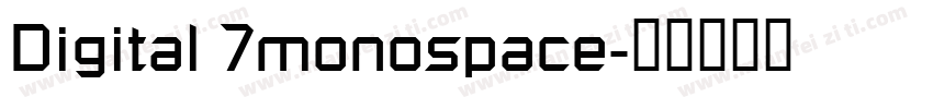 Digital 7monospace字体转换